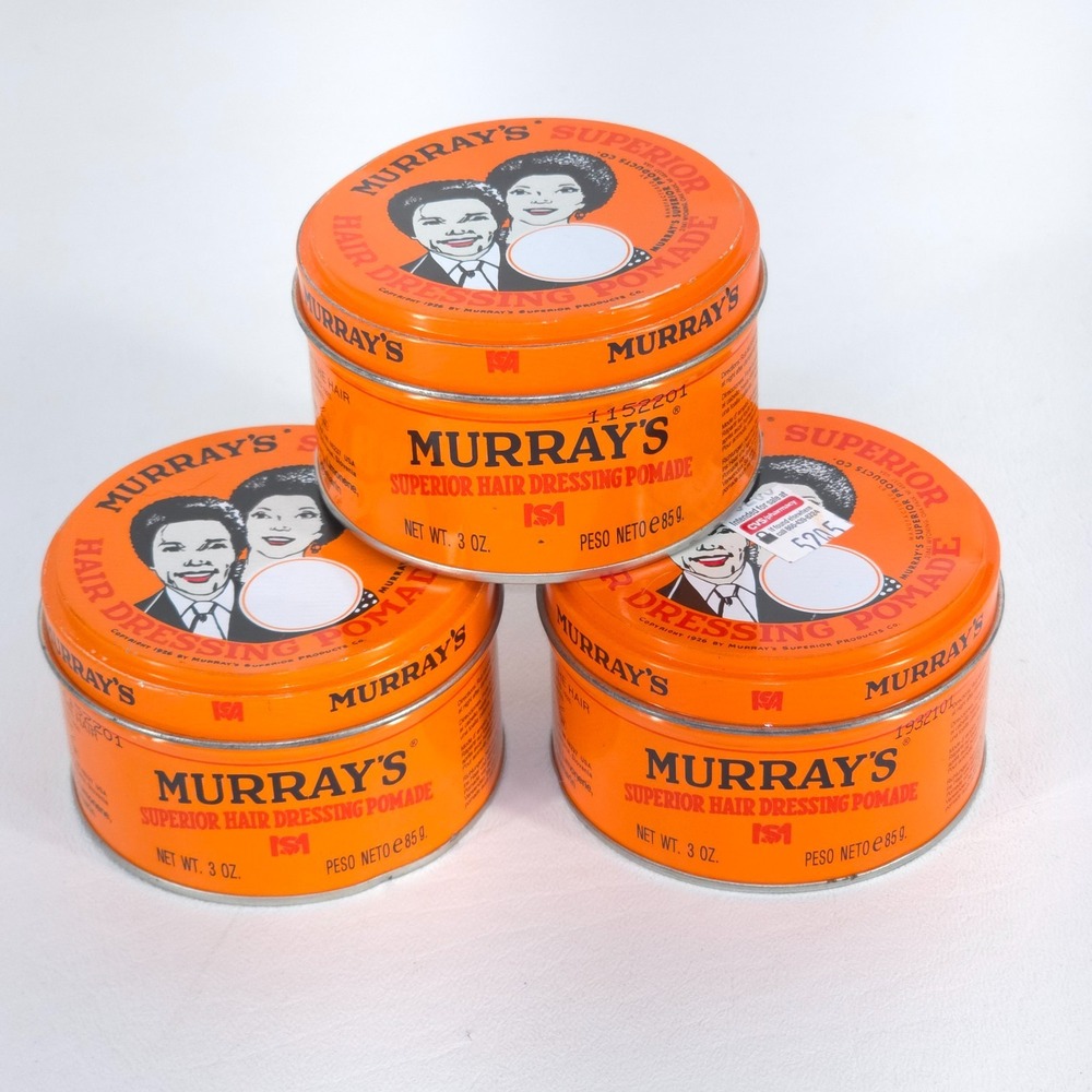 3x Murray's Superior Hair Dressing Pomade 3 oz Hair Styling Waves Discontinued